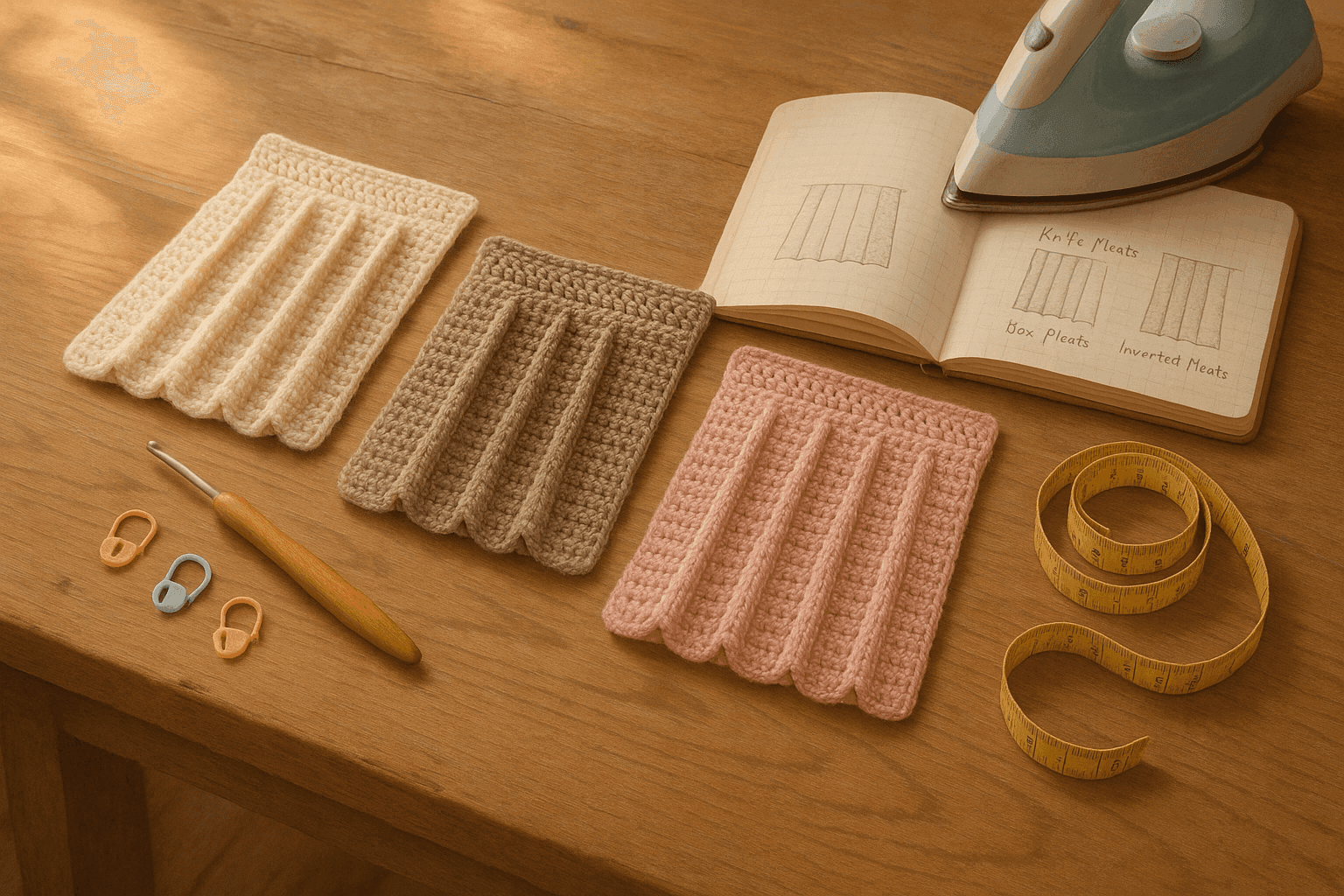 Crochet Pleat Engineering: Permanent Folds, Controlled Volume, and Memory Across Fiber Types