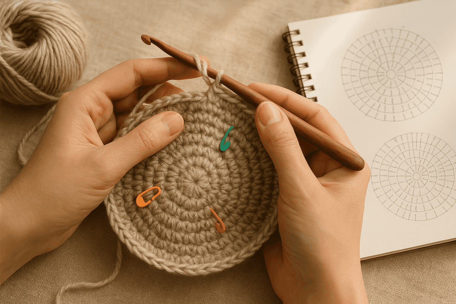Crochet Torque Steering with Asymmetric Increase Placement: Controlling Spiral Drift, Yoke Symmetry, and Crown Shape in the Round