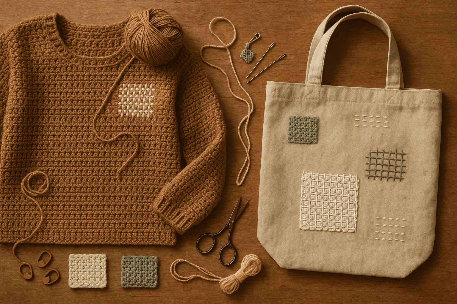 Crochet Sashiko Repair and Visible Reinforcement: Rebuilding Stress Points in Handmade Fabric Without Ruining Drape
