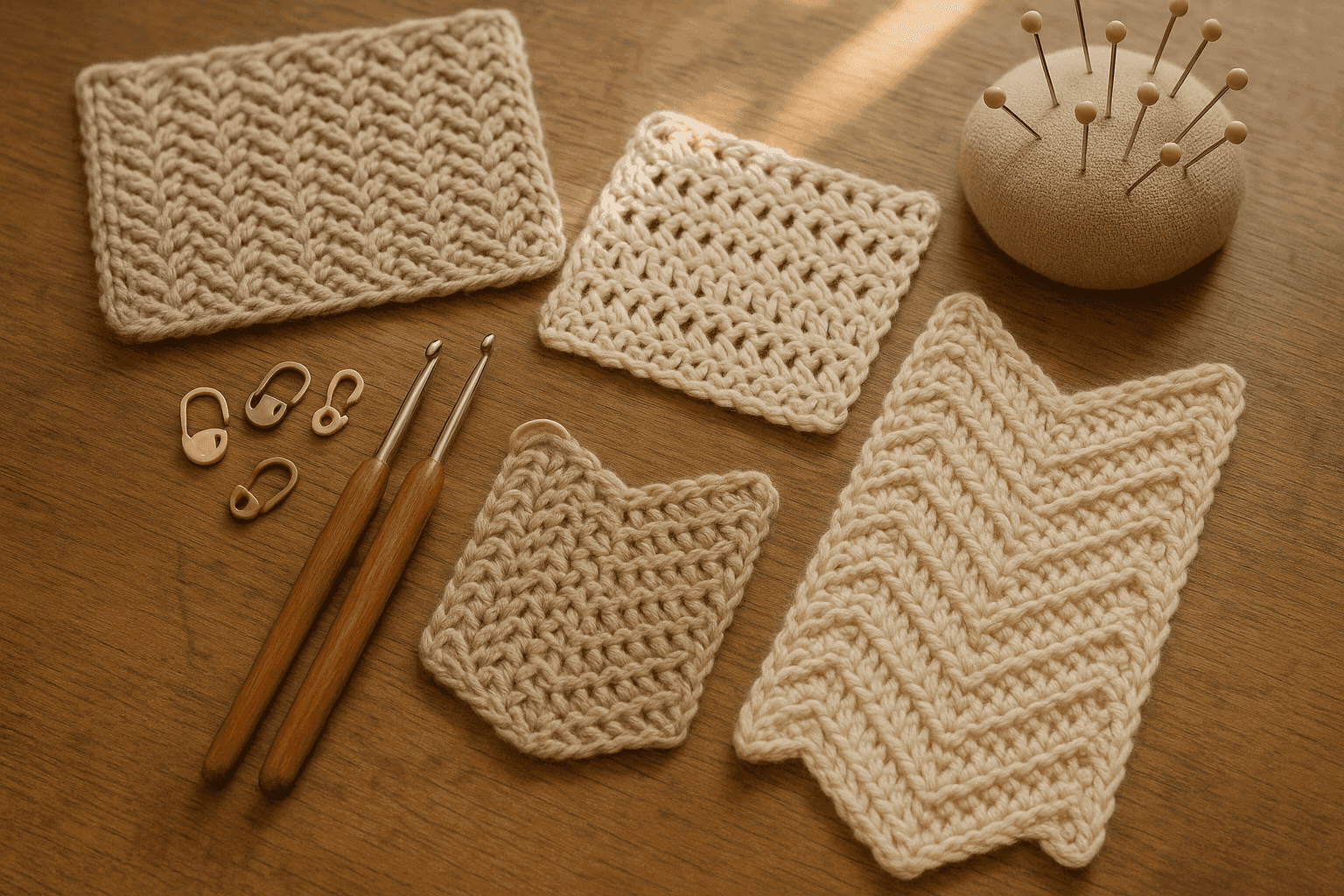 Crochet Torque in Opposing Diagonals: Engineering Stable Herringbone, V-Stitch, and Chevron Fabrics Through Directional Stitch Pairing