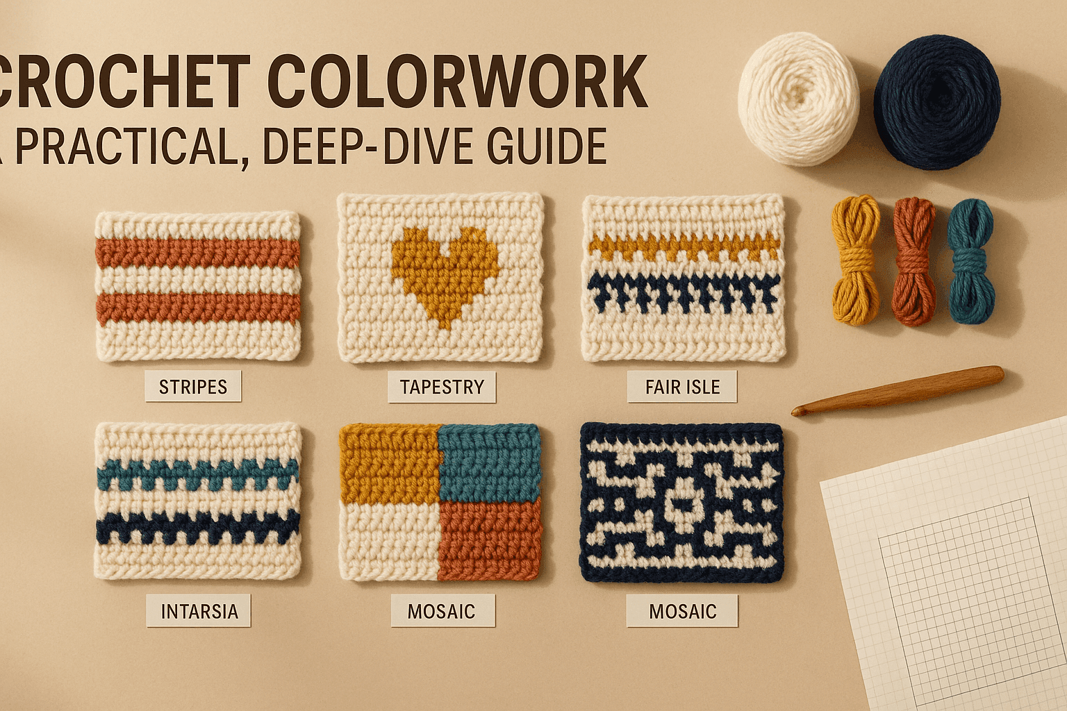 Crochet Colorwork: A Practical, Deep-Dive Guide to Stripes, Tapestry, Fair Isle, Intarsia, and Mosaic