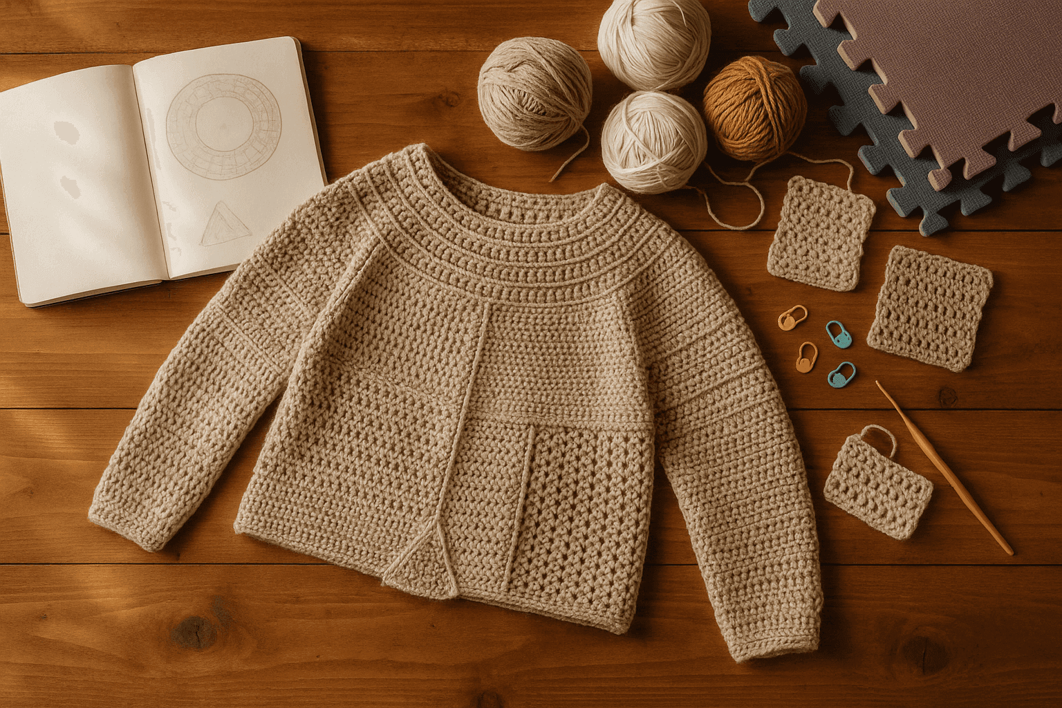 Crochet Multi-Axis Grain Mapping: Designing Yokes, Godets, and Pivoted Panels Where Stitch Direction Changes on Purpose