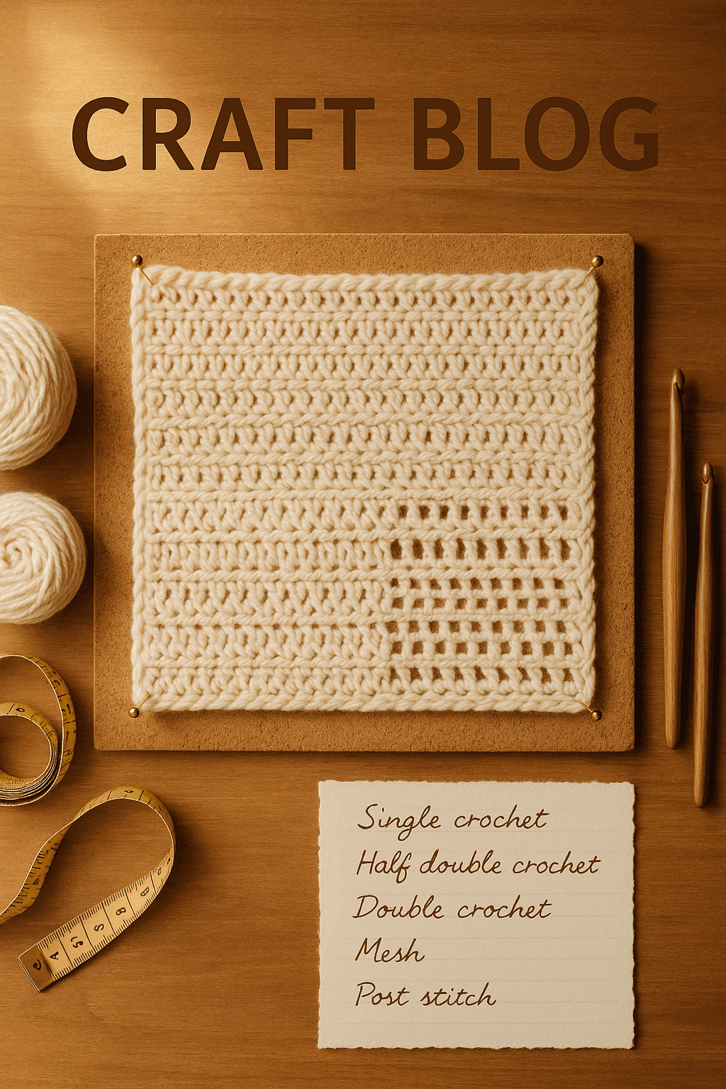 Crochet Take-Up Ratios in Mixed-Stitch Fabric: How Tall and Short Stitches Consume Yarn Differently and Distort Motifs